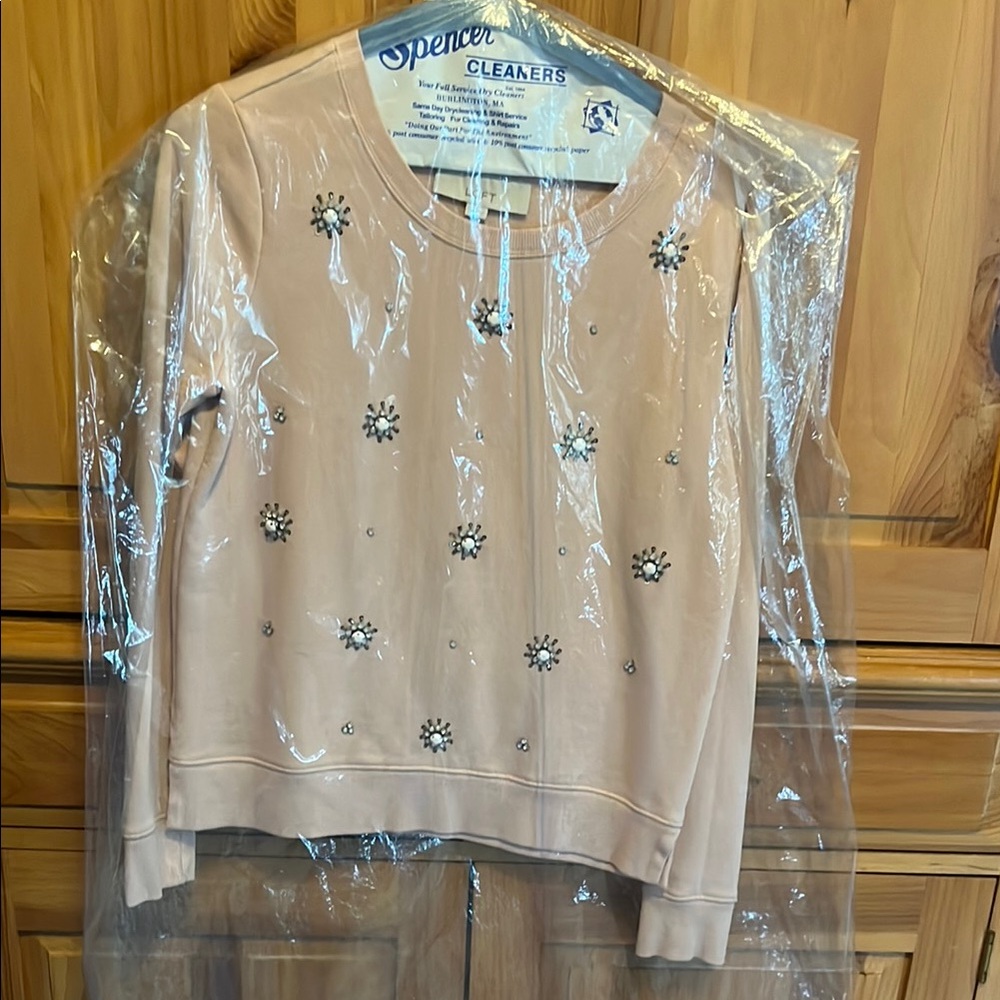LOFT Pink Sweatshirt Hoodie